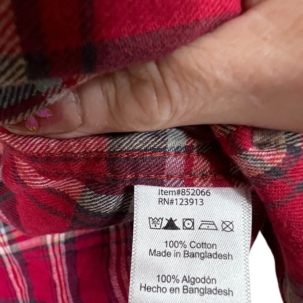 Jach’s Girlfriend Red Plaid Flannel - Picture 3 of 5